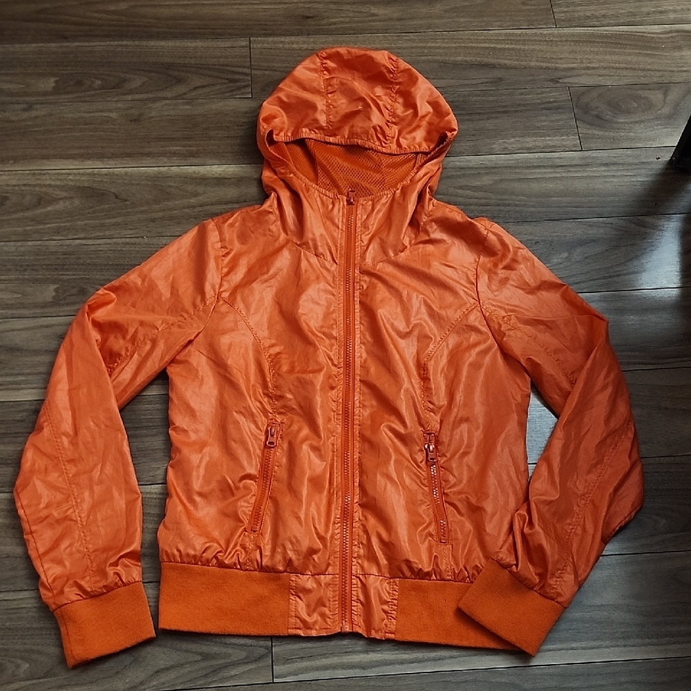 🔥CLOCKHOUSE Lightweight Orange Hooded Zip Jacket (M)